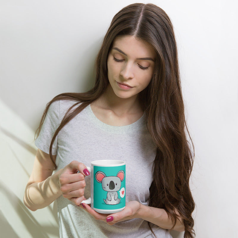 Cute Cartoon Koala Whit Glossy Mug