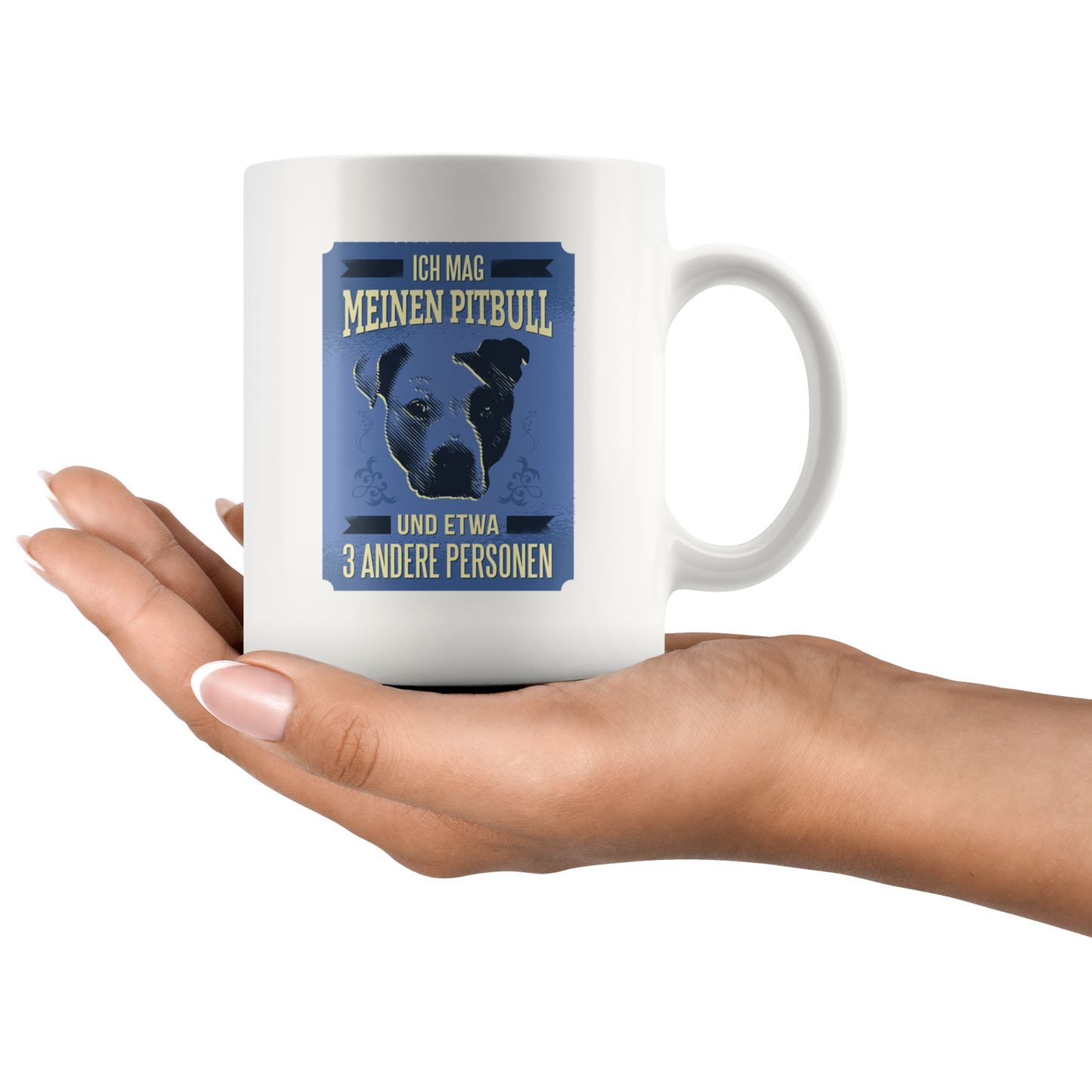 Pitbull Love, German | White Mug