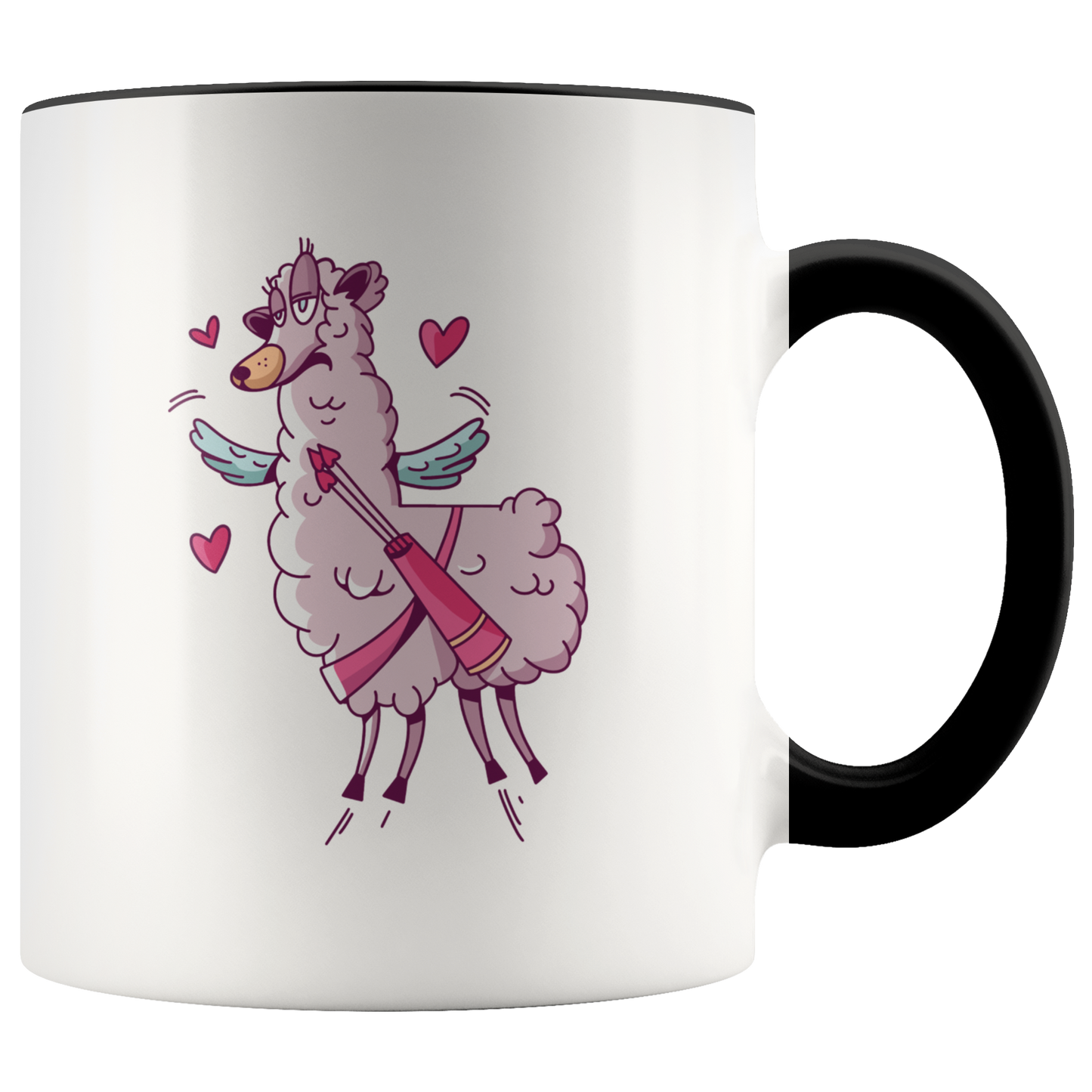 Valentine Llama Accent Mug