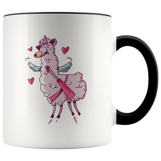 Valentine Llama Accent Mug