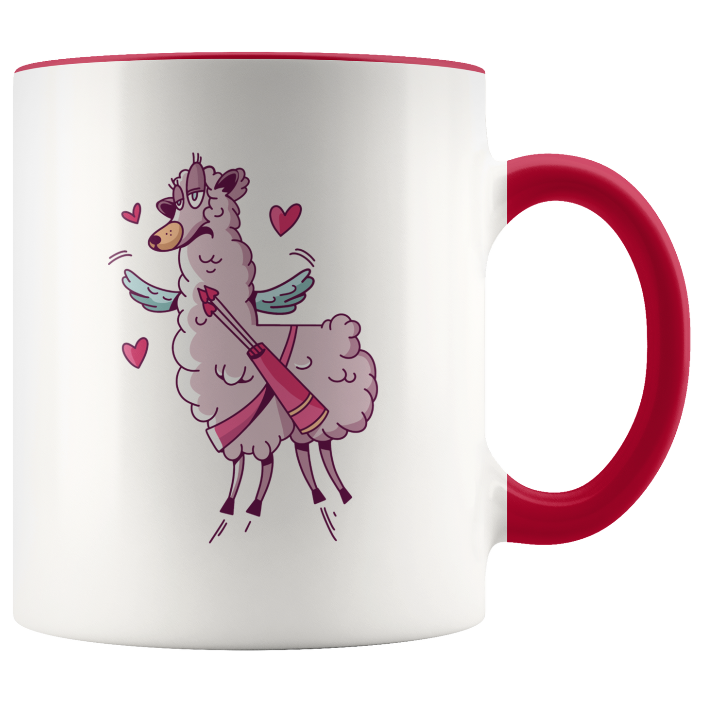 Valentine Llama Accent Mug