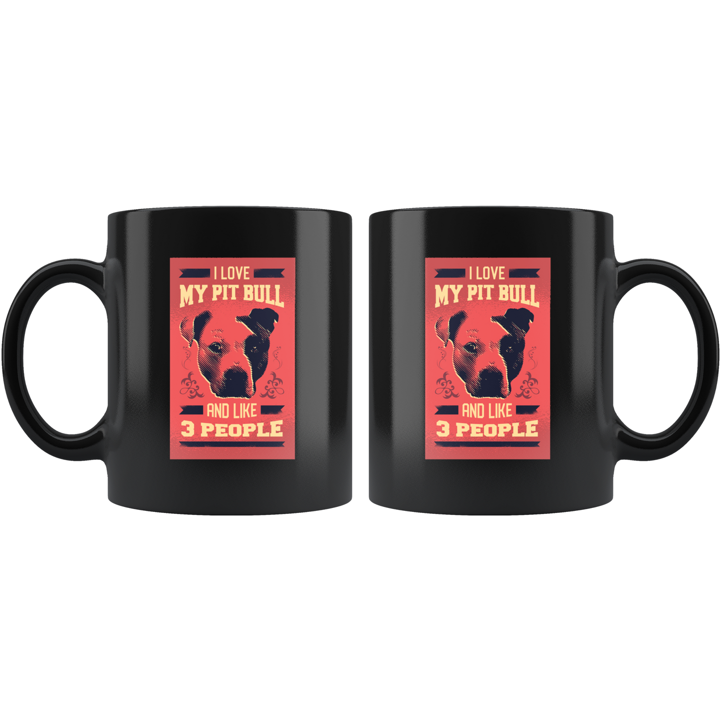 Pitbull Love | Black Mug