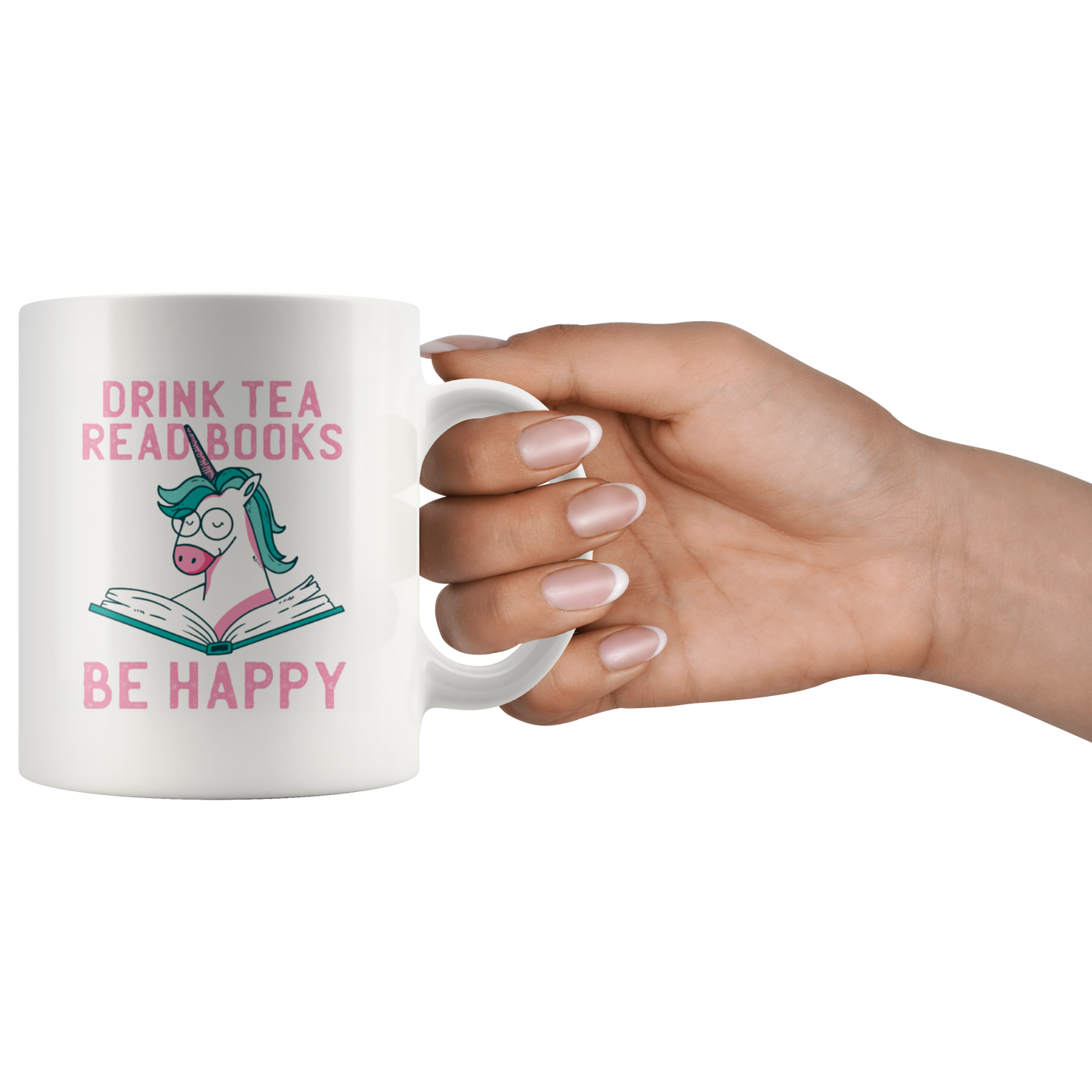 Reading Unicorn White Mug