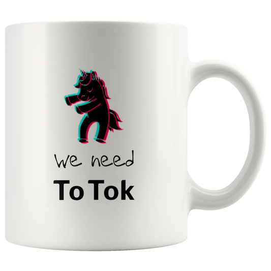 Funny TikTok Unicorn | TikTok White Mug