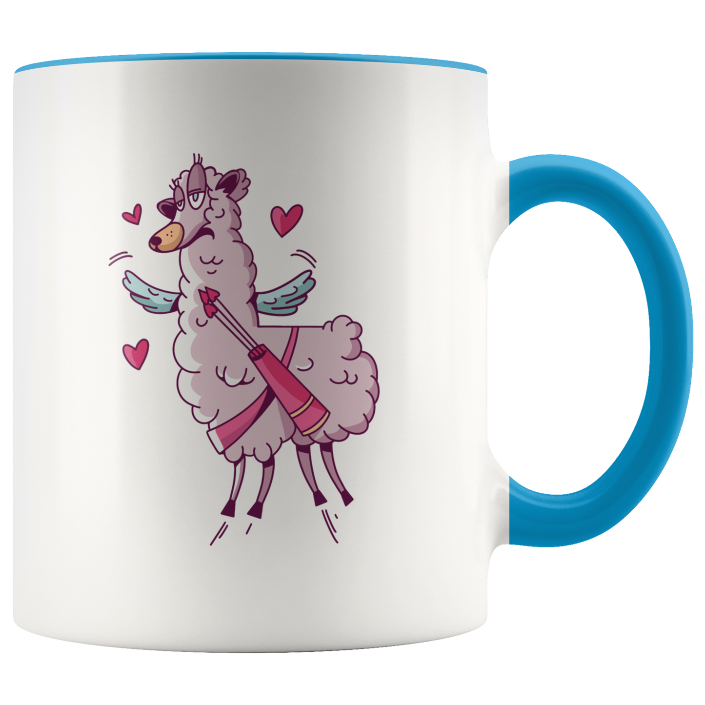 Valentine Llama Accent Mug