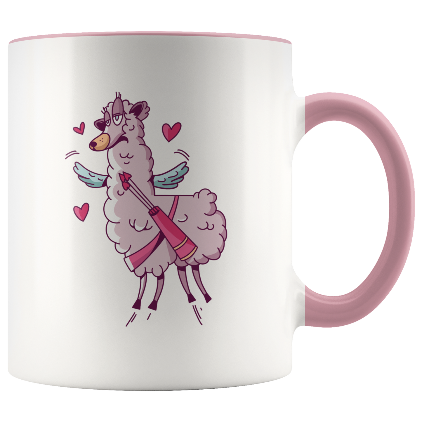 Valentine Llama Accent Mug