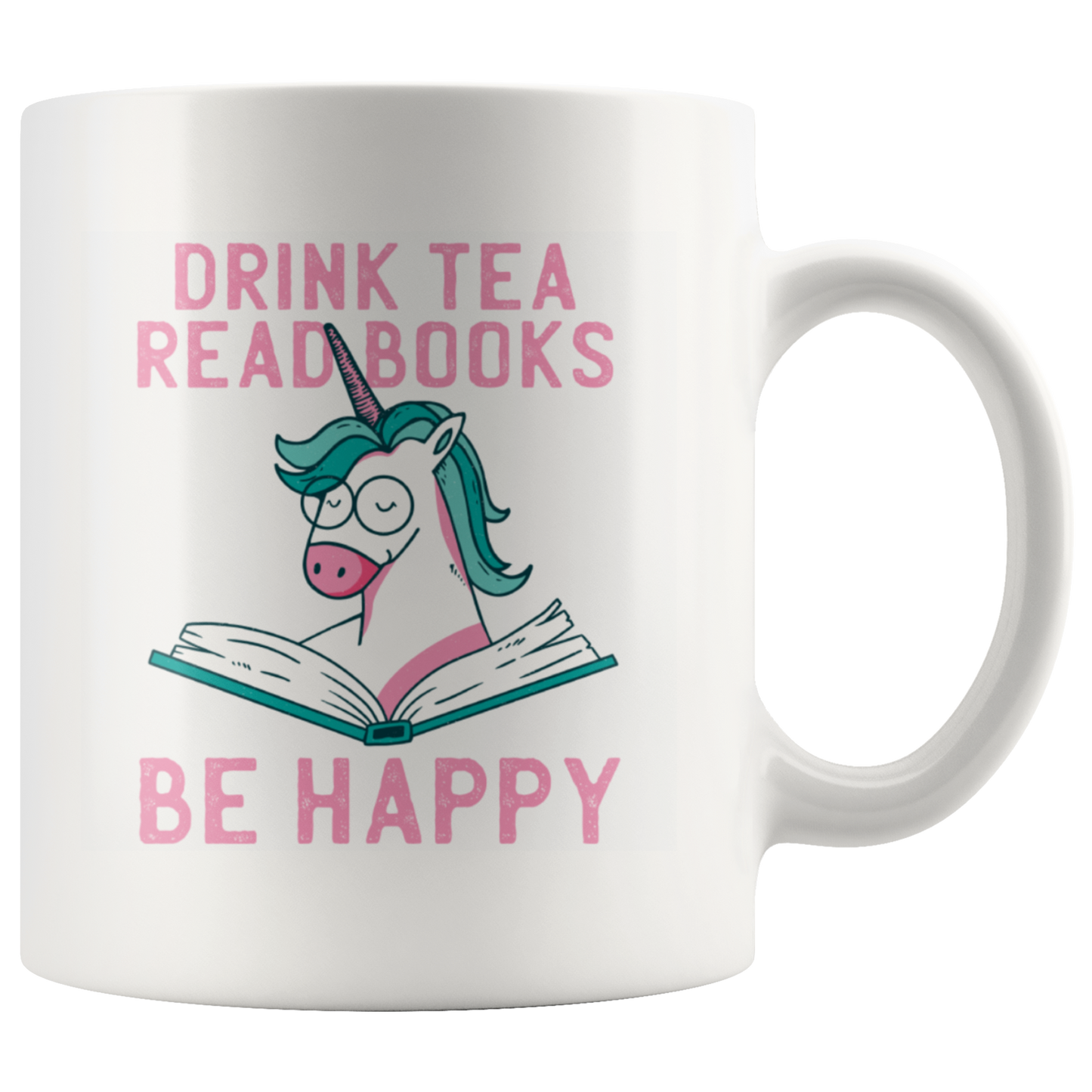 Reading Unicorn White Mug