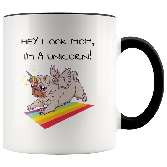 Pug Unicorn Accent Mug