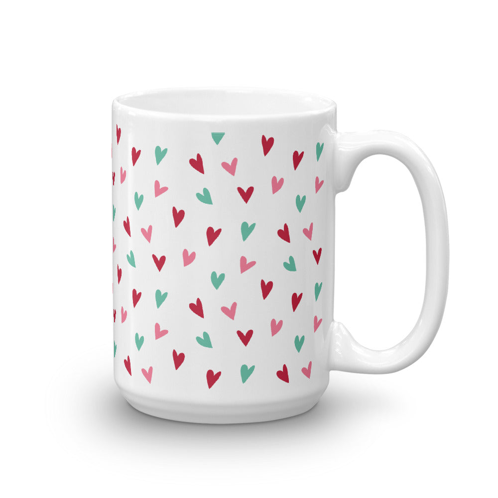 Valentine's Doodled Heart White Glossy Mug