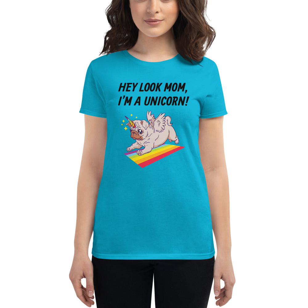 Pug Unicorn High Quality Women's short sleeve t-shirt