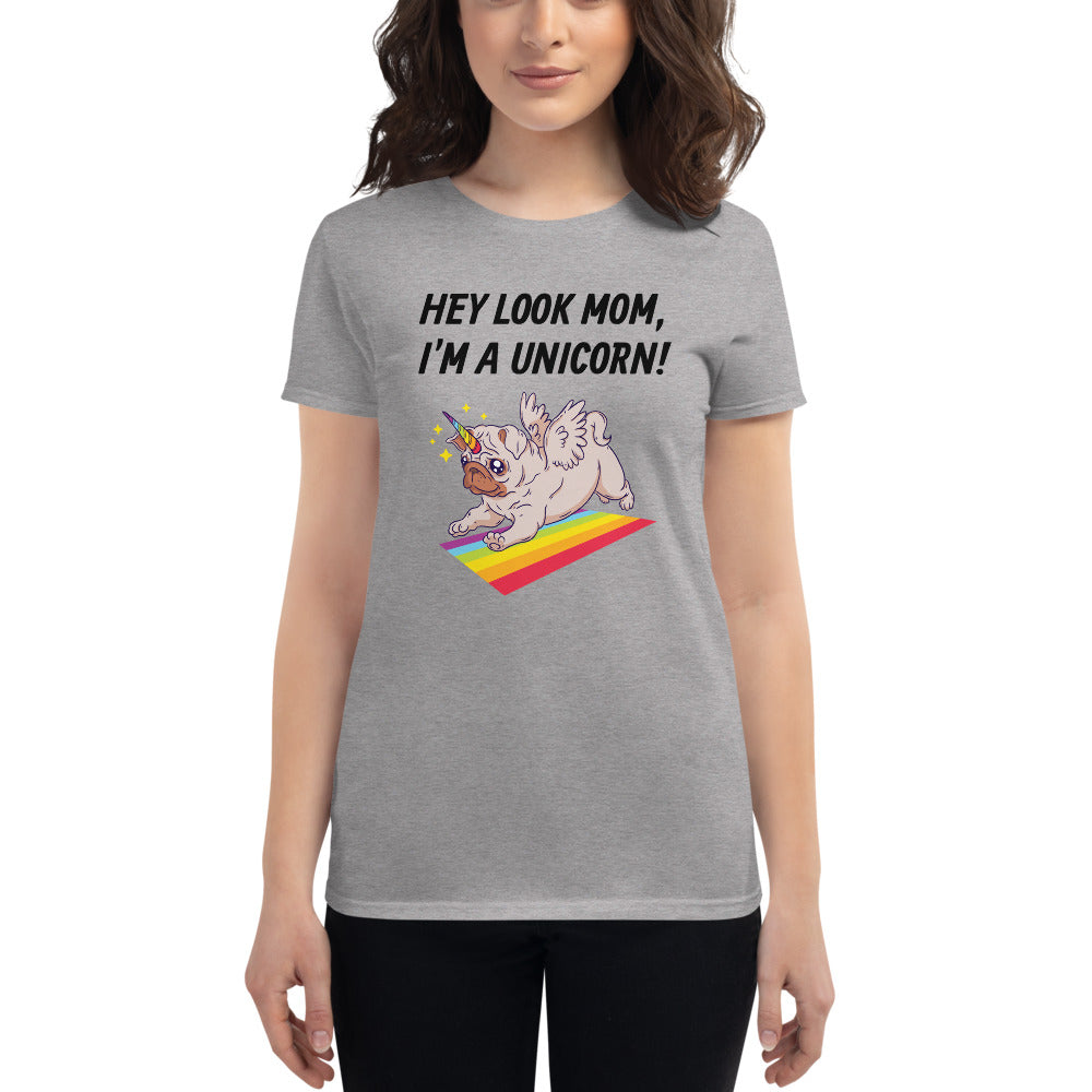 Pug Unicorn High Quality Women's short sleeve t-shirt