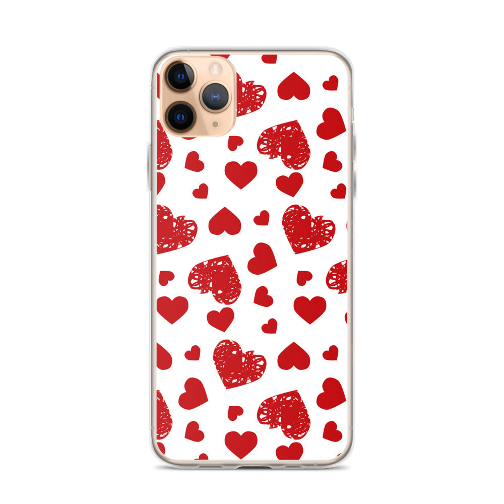 Valentine's Stamped Heart iPhone Case