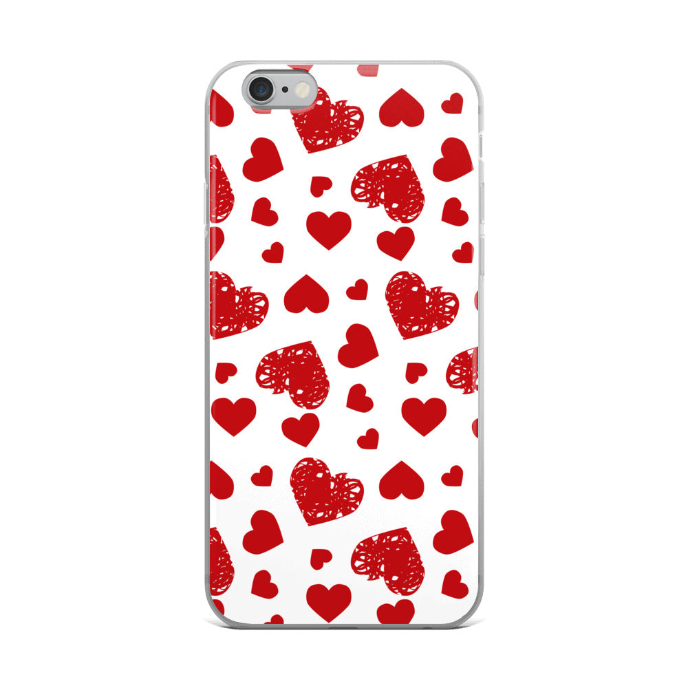 Valentine's Stamped Heart iPhone Case