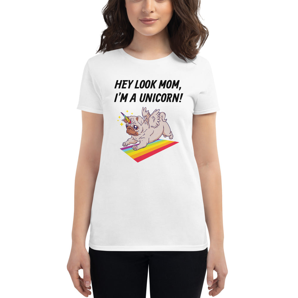 Pug Unicorn High Quality Women's short sleeve t-shirt