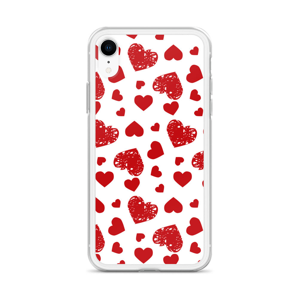 Valentine's Stamped Heart iPhone Case