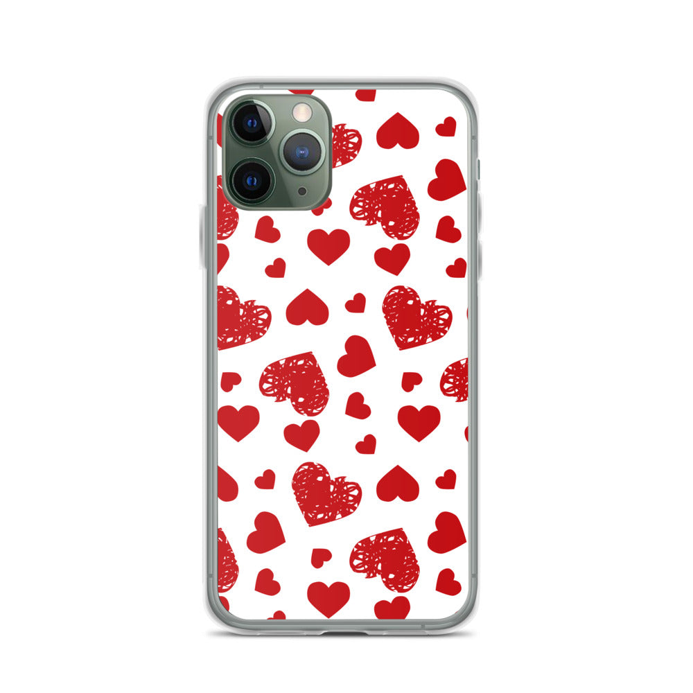 Valentine's Stamped Heart iPhone Case