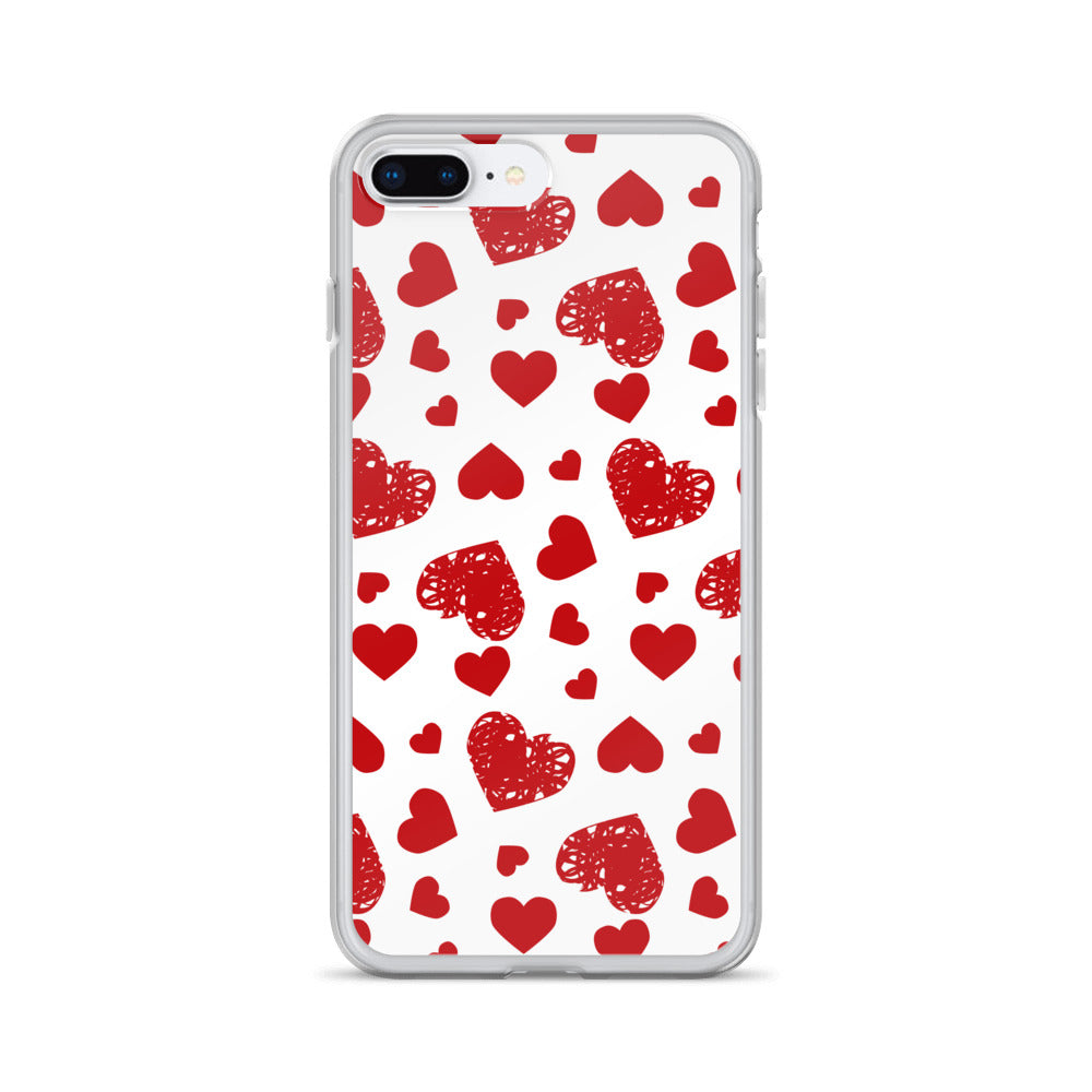 Valentine's Stamped Heart iPhone Case