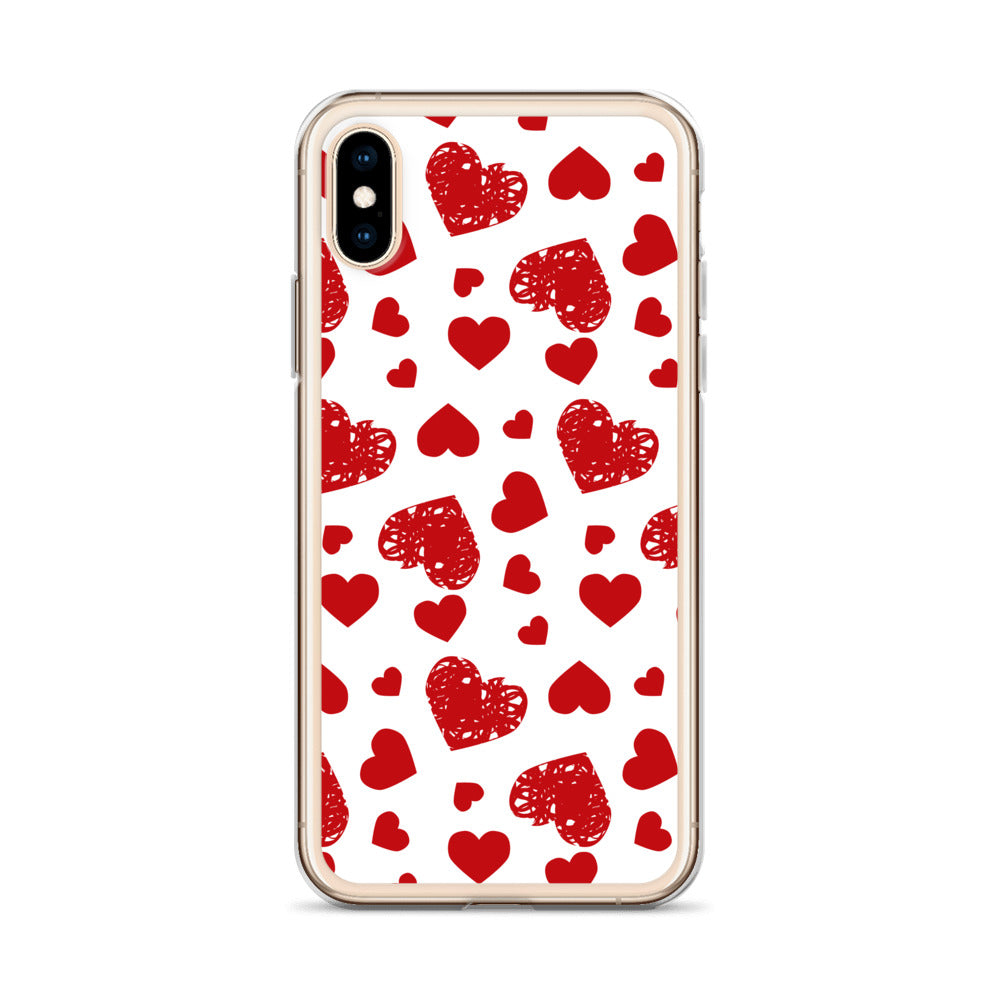 Valentine's Stamped Heart iPhone Case