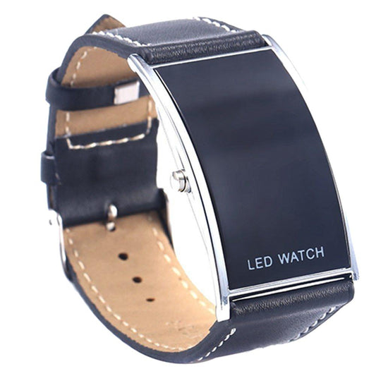 Men Sport Watch Casual Men LED Watch Digital clock Date Rectangle Dial Faux Leather Strap Wrist Watch eloj hombre zegarek damski