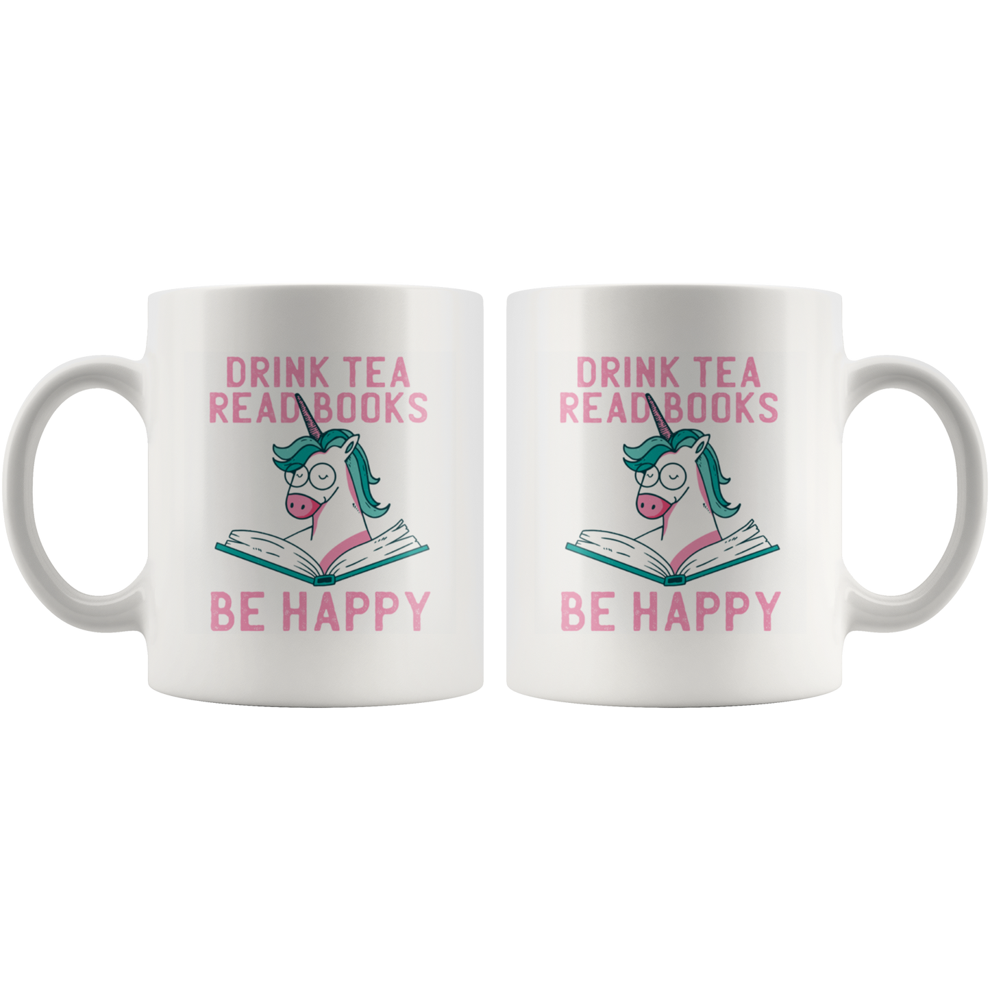 Reading Unicorn White Mug