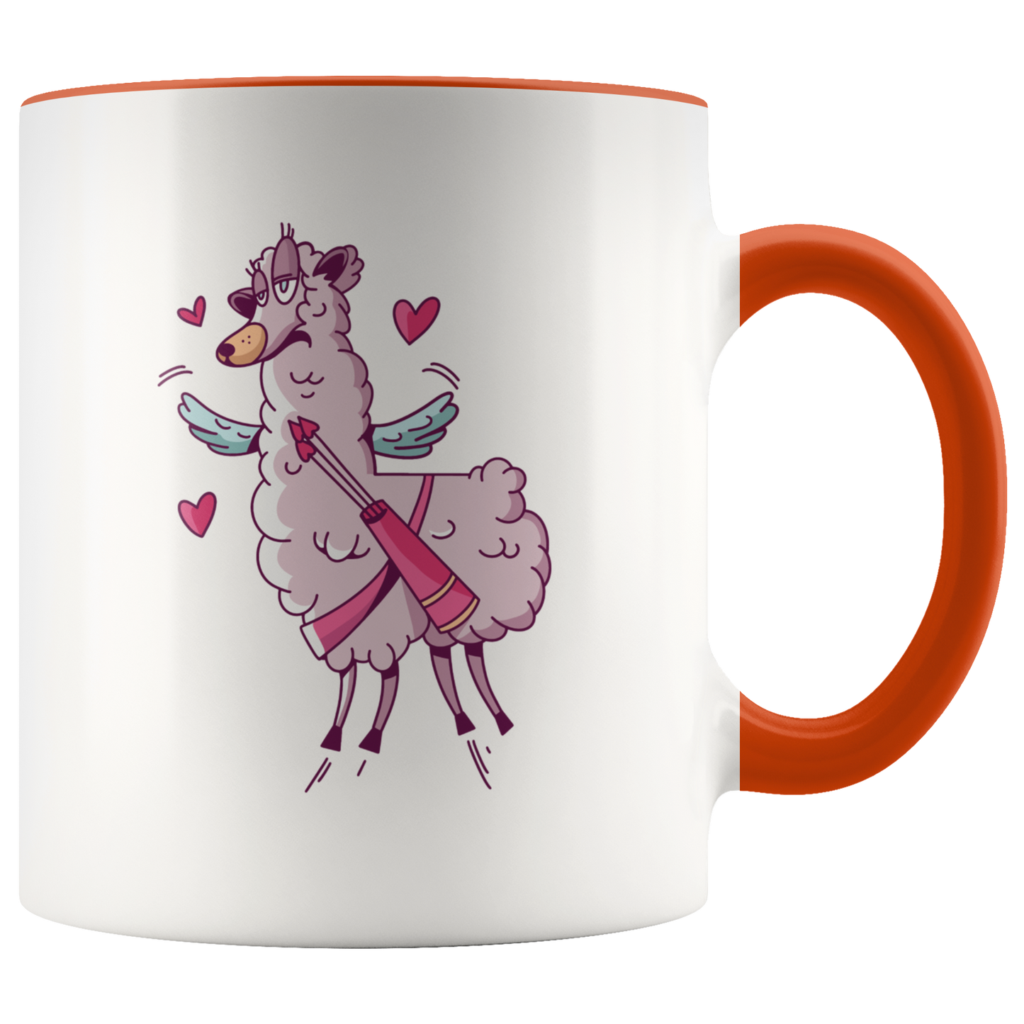 Valentine Llama Accent Mug