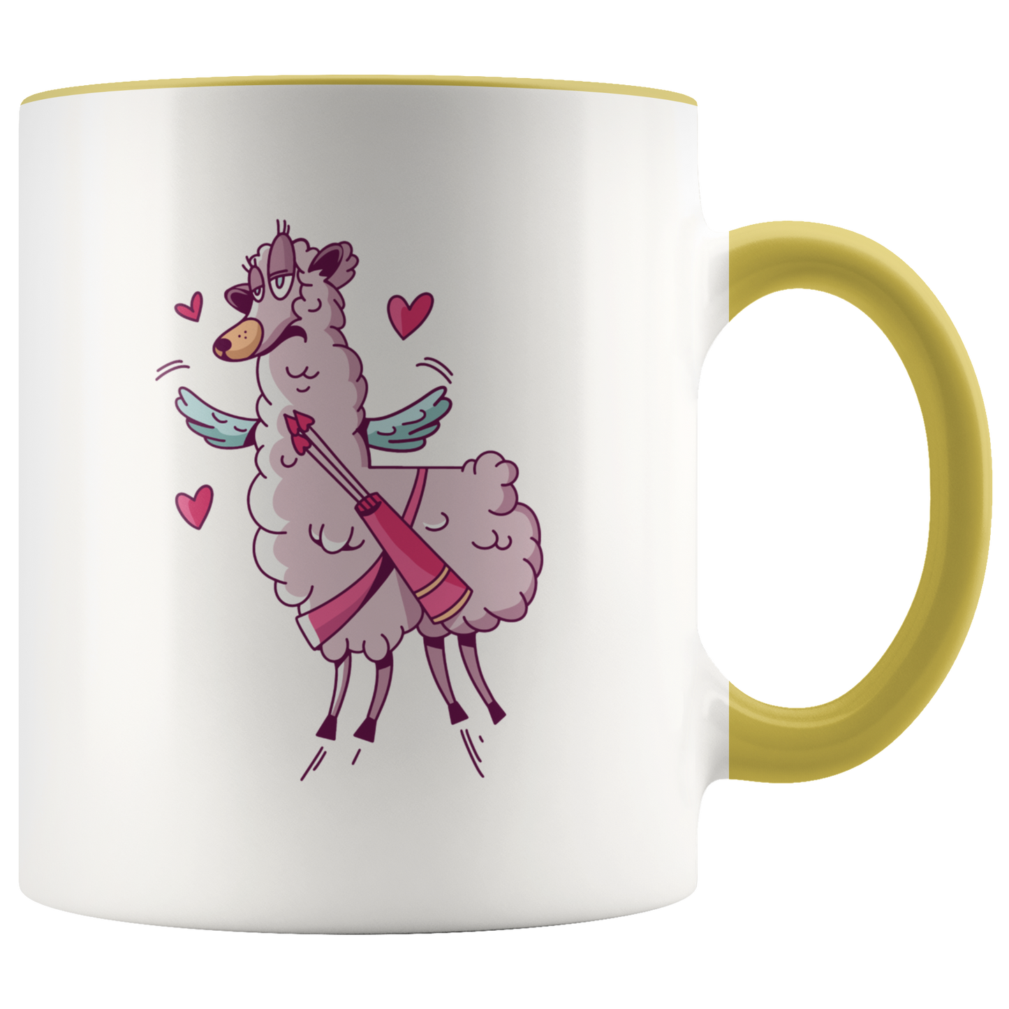 Valentine Llama Accent Mug