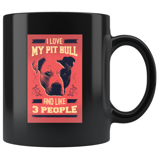 Pitbull Love | Black Mug